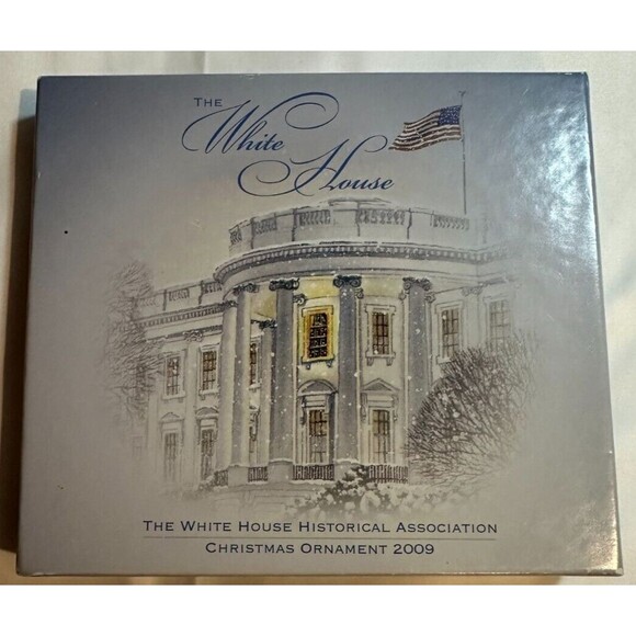 2009 The White House Historical Assn Christmas Ornament W/ Orig Box & Booklet - Picture 4 of 5